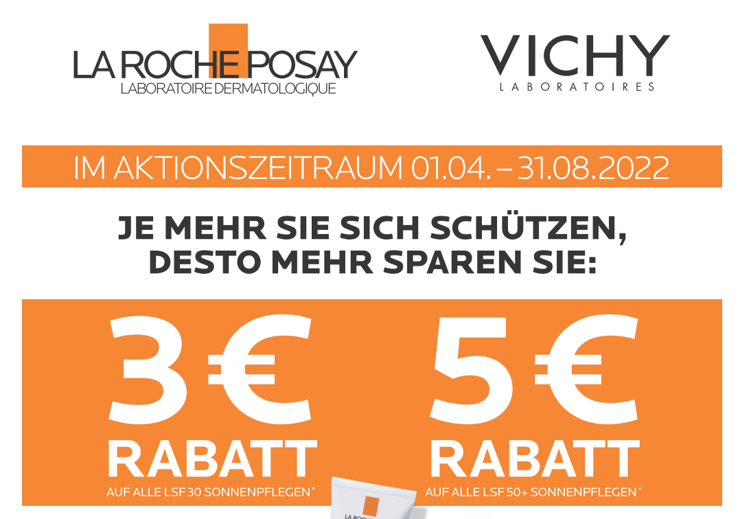 Vichy La Roche Posay Sonne Rabatt Aktion